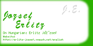 jozsef erlitz business card